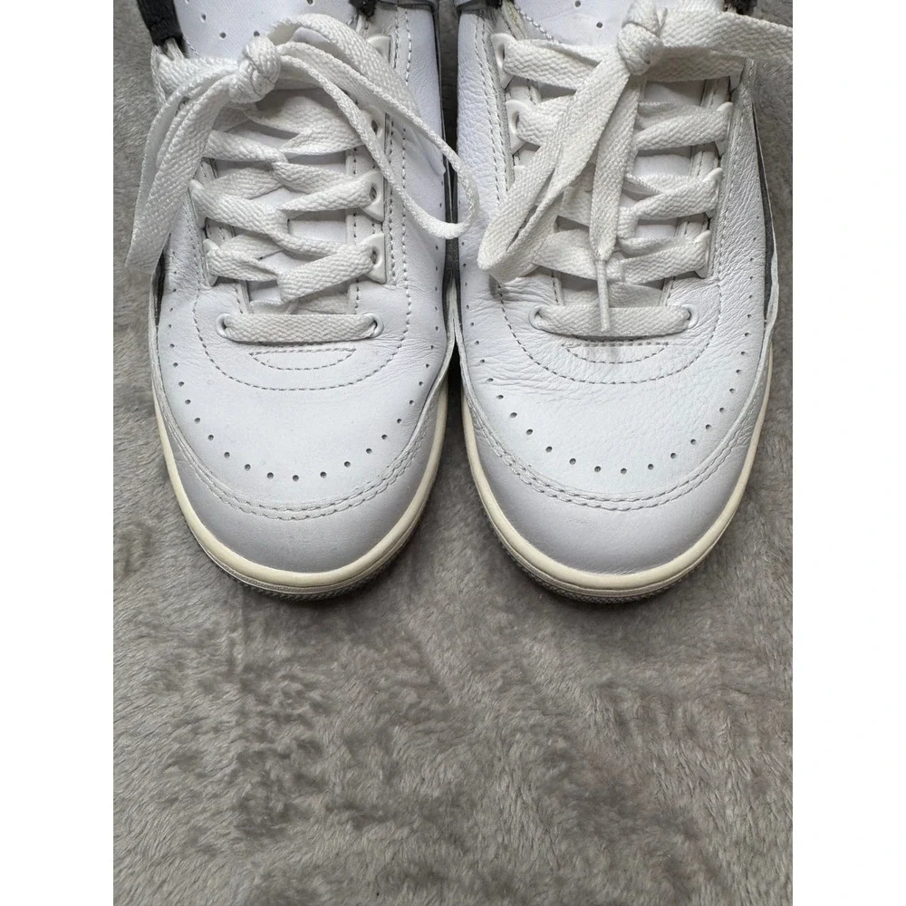 Jordan 2/3 Mens 10 White Black Metallic Silver Low Sneakers FD0383-148